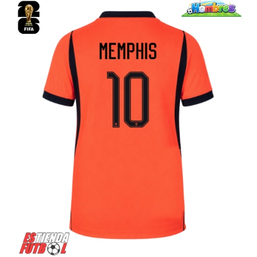 Países Bajos Memphis Depay #10 Primera Equipación Mundial 2026 Manga Corta